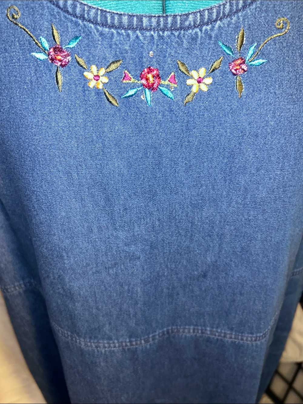 Erika Denim Dress in Blue with Black Tag - Picture 4 of 8